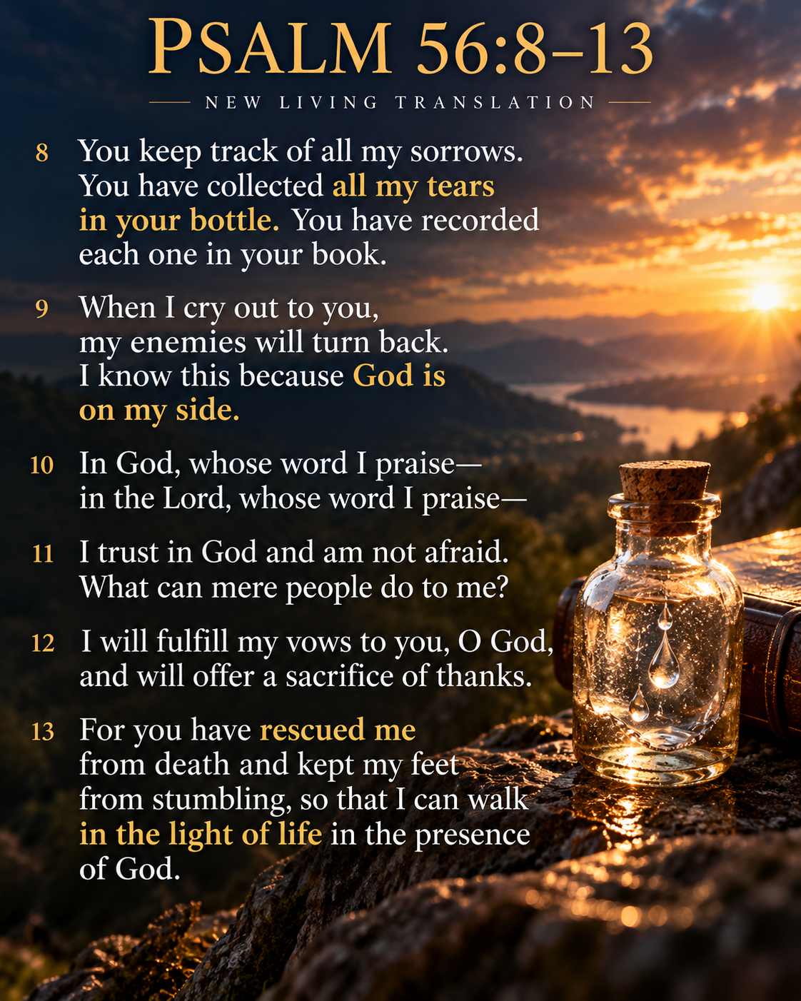 Psalm 56 : 8-13